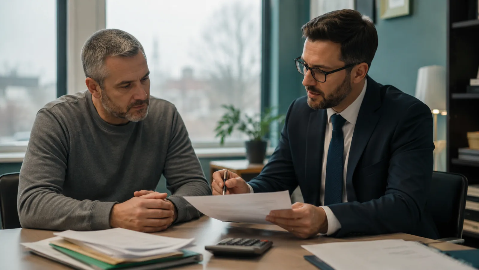 Lawyer explaining the bankruptcy procedure to a client
